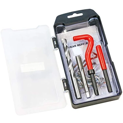 Abbildung von BestsQ 15 Stück Gewindereparatursatz Bohrer Helicoil Repair Kit Kompatibel Handwerkzeug Set für Auto Reparatur Größe:M10x1.5