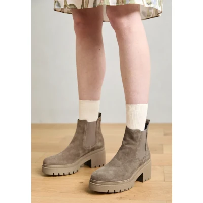 Abbildung von Tamaris Plateaustiefelette, Damen, Größe: 41, Taupe Schuhe