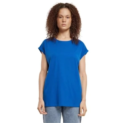 Abbildung von Urban Classics Extended Shoulder Tshirt basic, Damen, Größe: Medium, Sporty blue