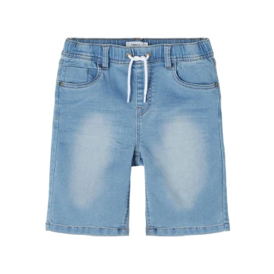 Abbildung von Name it Nkmryan Jogger Jeans Shorts für Kinder, Größe: 92, Light blue denim