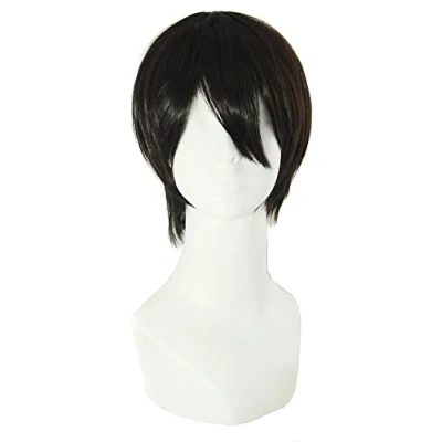 Abbildung von MapofBeauty 12 Zoll/30 cm Synthetische Cosplay Gerade Kurze Perücke (braun Schwarz)