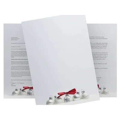 Abbildung von Weihnachtsbriefpapier Pure Silver 100 Blatt weihnachtliches Motivpapier DIN A4 Briefpapier