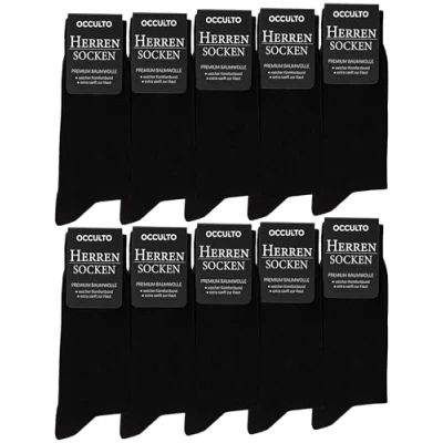Abbildung von Occulto 10 PACK Diabetiker Socken, Herren, Größe: 39 42, Schwarz