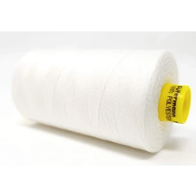 Abbildung von Gütermann Garn Mara 80 Robustes Nähgarn Polyester 800 Meter Nähmaschinengarn UV Beständig Reißfest (Weiß, 1)