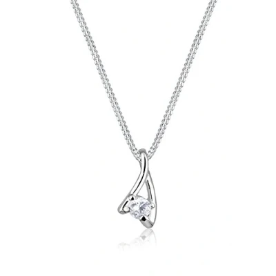 Abbildung von Elli Halskette Damen Anhänger Klassisch mit Zirkonia Kristalle aus 925 Sterling Silber