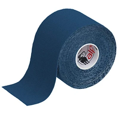 Abbildung von ALPIDEX Kinesiologie Tape 1/3/ 6/12 Rollen Viele Farben 5 m x cm Anwendungsbroschüre Elastisch Wasserfest Hautfreundlich Physio Muskel Set, Farbe:dunkelblau, Menge:1 Rolle