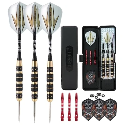 Abbildung von CUESOUL Archer 26 Gramm Steel Dartpfeile Schwarze Beschichtung Messing Fässer