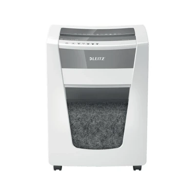 Abbildung von Leitz IQ Office Pro Aktenvernichter, Mikroschnitt, Sicherheitsstufe P5, 17 15 Blatt Kapazität (70 80 g/m²), 30L Abfallbehälter, Schredder, Weiß, 80050000