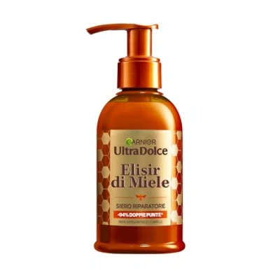 Abbildung von Garnier Ultra süßes Reparatur Serum, für beschädigtes Haar, doppelte Spitzen, 94% reduziert, angereichert mit Akazienhonig, Honig Elixier, 115 ml