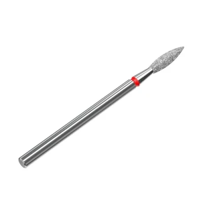 Abbildung von STALEKS PRO DIAMANT BIT FLAMME (ROTER RING) I AUFSATZ FÜR NAGELFRÄSER BITS APPARATIVE MANIKÜRE UND PEDIKÜRE SCHLEIFAUFSATZ ELEKTRISCHE SCHLEIFGERÄTE NAIL DRILL (FA10R023/10)
