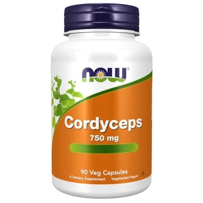Abbildung von Now Foods, Cordyceps, 750mg, 90 vegane Kapseln, Laborgeprüft, Glutenfrei, Sojafrei, Vegetarisch, Ohne Gentechnik