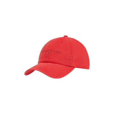 Abbildung von Tommy Jeans Linear Washed Unisex Cap, Größe: One Size, Red