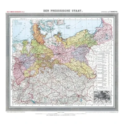 Abbildung von Historische PREUSSENKARTE DER PREUSSISCHE STAAT 1905 [gerollt]: Carl Flemmings Generalkarte, No. 2.