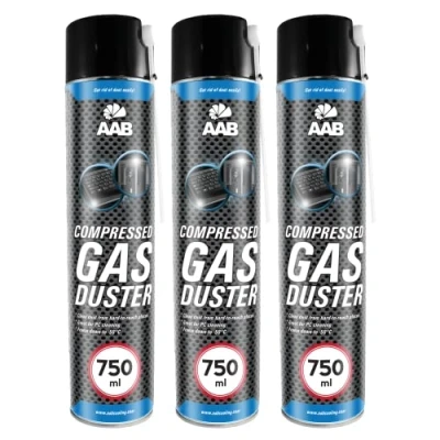 Abbildung von AABCOOLING Druckluft Reiniger 3 x 750ml, Reinigungspray, aus der Dose, Für die Reinigung von Multimedia und Bürogeräte, Tastatur PC Keyboard Spielekonsolen Computergehäuse