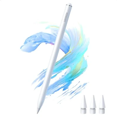Abbildung von UGREEN Stylus Stift für iPad 2018 2024 mit USB C Schnellladung Palm Rejection Neigungssensitivität, Pen Kompatibel 10/9/8/7/6, Pro 12.9&quot;/11&quot;, Air 5/4/3, Mini 6/5 Gen