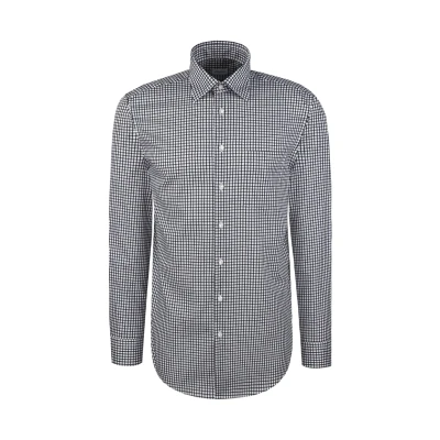 Abbildung von seidensticker Businesshemd »Schwarze Rose«, Regular 1/1 Covered Button Down Kragen Karo