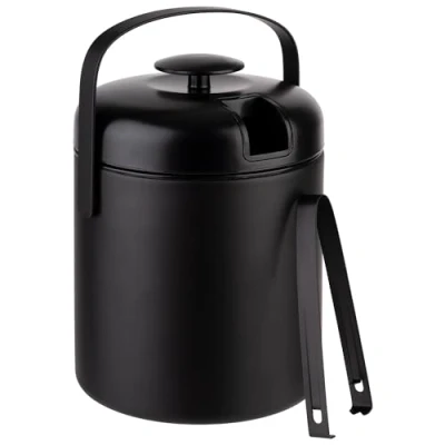 Abbildung von APS 36016 Eiseimer Set in schwarz, Ø 14 cm, H: 22 1,3 Liter