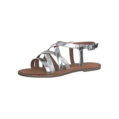 Abbildung von Tamaris Damen 1 28196 20 Sandale, Silver, 38 EU Schmal