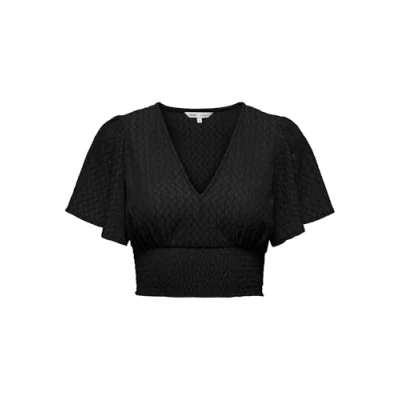 Abbildung von ONLY Onlhannah Smock Tshirt basic, Damen, Größe: XS, Black