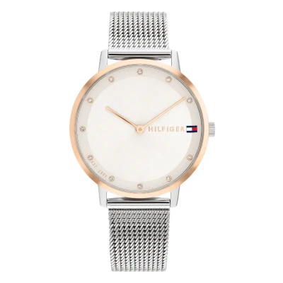 Abbildung von Tommy Hilfiger Classic Uhr, Damen, Größe: One Size, silber roségold
