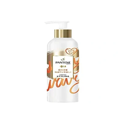 Abbildung von Pantene Pro V Styling Creme + Thermoschutz für natürliche Wellen, ohne Ausspülen, pflegend, mit Arganöl, zur Kräuselkontrolle und sanften hydratisierten 235 ml