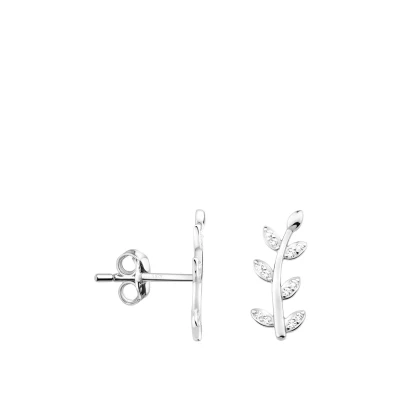Abbildung von SOFIA MILANI Damen Ohrringe 925 Silber Ohrstecker als Blatt Zweig 20201