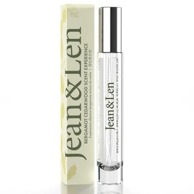 Abbildung von Jean &amp; Len Scent Experience Cedarwood Bergamot, Eau de Toilette mit Bergamotte Zedernholz Duft, praktisches mini parfum, ideal für unterwegs, hochwertiger Glas Flacon, 10 ml