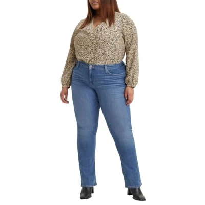 Abbildung von Levi&#039;s Plus 314 PL Shaping Straight Jeans Leg, Damen, Größe: 46x34, Lapis gem