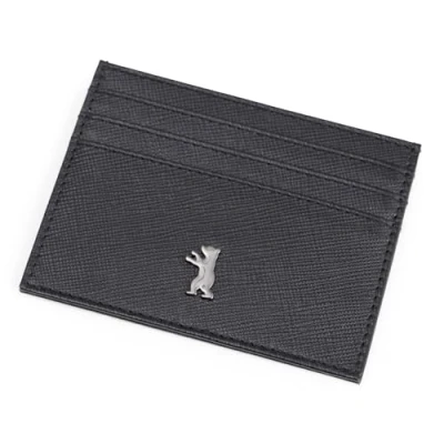 Abbildung von Berliner Bags Premium Kartenetui Hugo aus Leder, Slim Kreditkartenetui mit RFID Schutz und Geschenkbox, für Herren Damen Schwarz