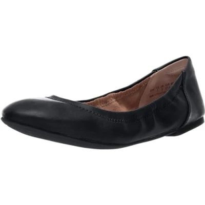 Abbildung von Amazon Essentials Damen Belice Ballerinas, Schwarz Kunstleder, 45 EU