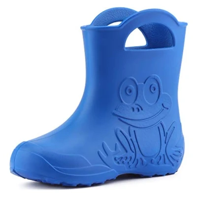 Abbildung von Ladeheid Eva federleichte Kinder Gummistiefel für Jungen und Mädchen Regenschuhe Bequeme wasserdichte Regenstiefel LA CA 01