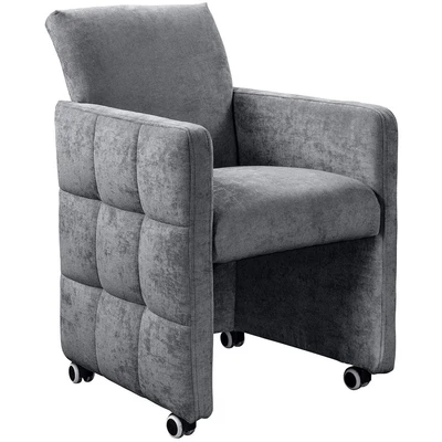 Abbildung von exxpo - sofa fashion Esszimmersessel "Barista, Loungesessel auf Rollen mit hoher Bodenfreiheit" Barista Clubsessel schmalen Armlehnen, modernes Design