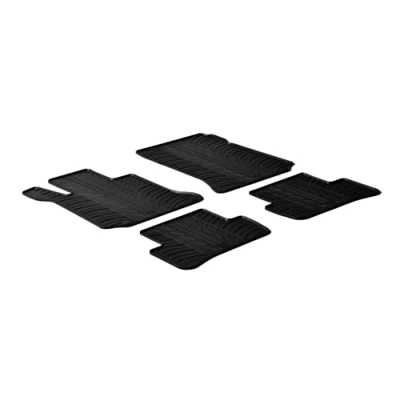 Abbildung von Gledring 0323 Fußmattensatz Gummi vorne und hinten 4 schwarz 750mm 550mm MERCEDES BENZ: C Class Saloon