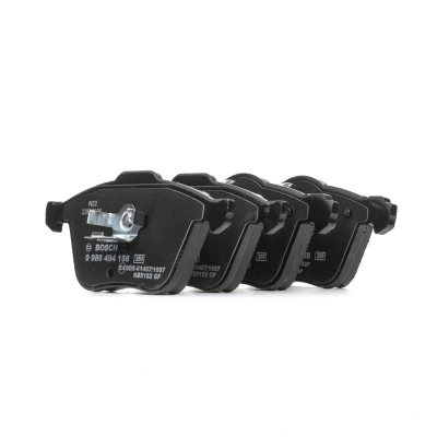 Abbildung von BOSCH 0 986 494 158 Bremsbelagsatz Low Metallic mit Kolbenclip, Anti Quietsch Blech VOLVO: XC90 I, V70 2, S60 I