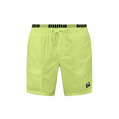 Abbildung von Puma SWIM MEN Utility Badeshorts, Herren, Größe: Medium, Fast yellow