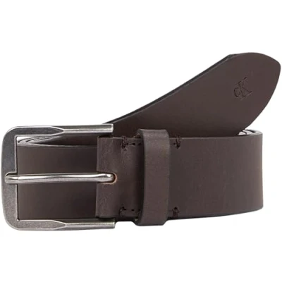 Abbildung von Calvin Klein Jeans Classic FLAT BELT Gürtel business Bitter brown/antique silvercoloured, Herren, Größe: 110, silver coloured