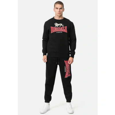 Abbildung von Lonsdale Rundhals Normale Passform Lawins Sweatshirt, Herren, Größe: XL, Black red grey