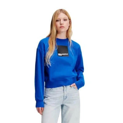 Abbildung von Karl Lagerfeld Jeans Klj Regular LOGO Sweatshirt, Damen, Größe: Medium, blue