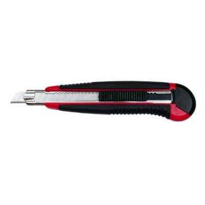 Abbildung von Wedo 78409 Profi Cutter Auto Load (Klingenführung, aus Metall, 9 mm) rot/schwarz, 3 Stück