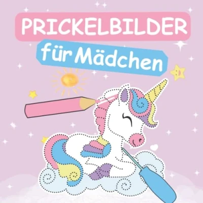Abbildung von Prickelbilder für Mädchen: Basteln Malen, Prickeln und Ausschneiden Prickelblock Bastelbuch Mädchen ab 3 Jahren