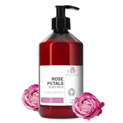 Abbildung von B.O.T Cosmetic &amp; Wellness Bio Rosenduft Körpermilch Feuchtigkeitsspendend Straffende Pflege Verbessert Hautelastizität Nicht klebend, 250 ml