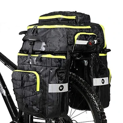Abbildung von BAIGIO Fahrradtasche 3 in 1 Multifunction wasserdichte Gepäckträgertasche 75L Radfahren Gepäckträger Tasche hinten Fahrrad Rucksack Reisetasche mit Regenschutz, Herren