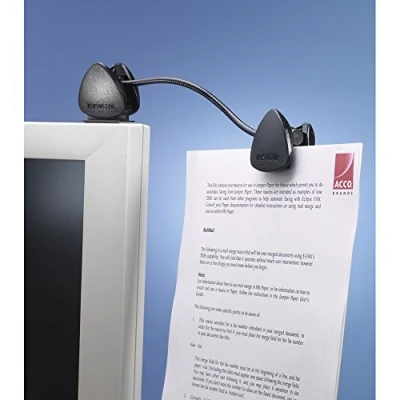 Abbildung von Kensington FlexClip Konzepthalter mit flexiblem Hals für eine optimale Dokumentausrichtung, Zur Befestigung an Laptops, Ultrabooks, Notebooks oder Monitoren, 62081