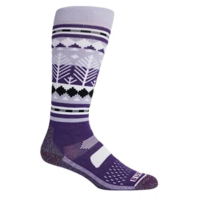 Abbildung von Burton Womens Performance Midweight Socks Kniestrümpfe, Damen, Größe: S/M, Snowy pines