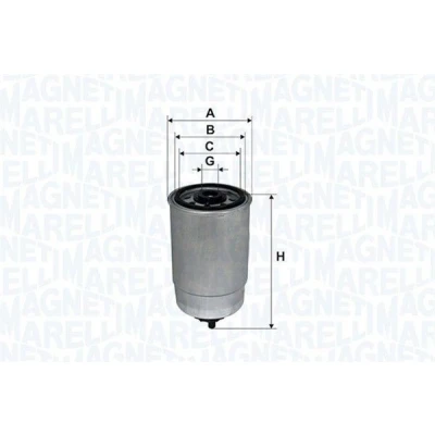 Abbildung von MAGNETI MARELLI 153071760102 Kraftstofffilter mit Wassersensor Diesel IVECO: DAILY 4 Kasten/Kombi, 4, 3 JEEP: Cherokee III