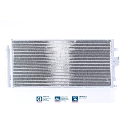Abbildung von NISSENS 940291 Klimakondensator mit Trockner Aluminium 665 R 134a ABARTH: 500 / 595 695 Hatchback