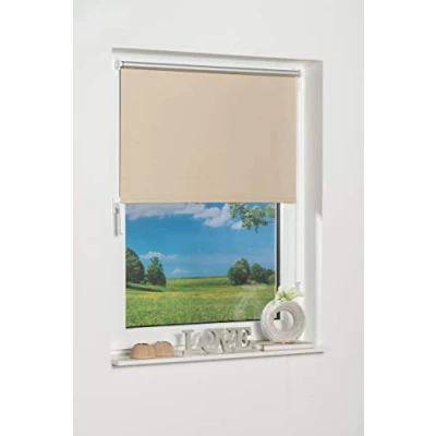 Abbildung von K home Klemmfix Minirollo 50150 (B:H) Beige Verdunklung, Stoff, 50 x 150 cm
