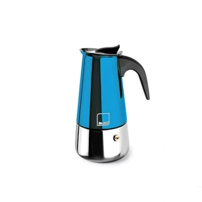 Abbildung von IBILI Moca Blue Espressomaschine, 10 Tassen, 460 ml, Edelstahl, induktionsgeeignet