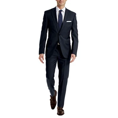 Abbildung von Calvin Klein Herren Suit Pants Business Anzug Hosen Set, Marineblau, 40W x 30L