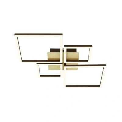 Abbildung von Briloner Leuchten Deckenlampe LED, Stufenweise Dimmbar, schwenkbare Deckenleuchte LED Frame, goldfarbig braun, 53 x 7,4 cm